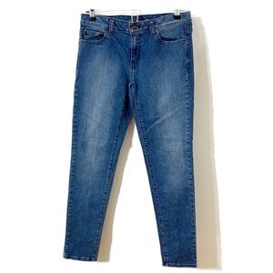 Michael Michael Kors Boyfriend Factory Faded Denim Jeans Darker Wash Size 2